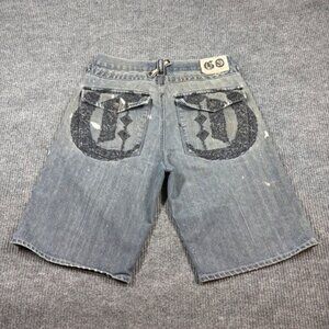 Vintage Southpole Style Shorts Men's 36 Grunge Embrodiered Distressed Skater